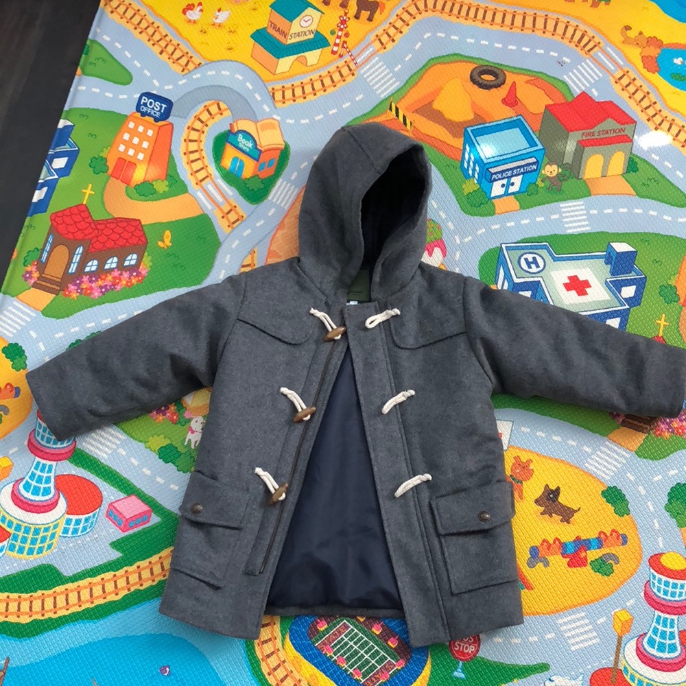 Jacadi wool coat gray 36months 3 years old