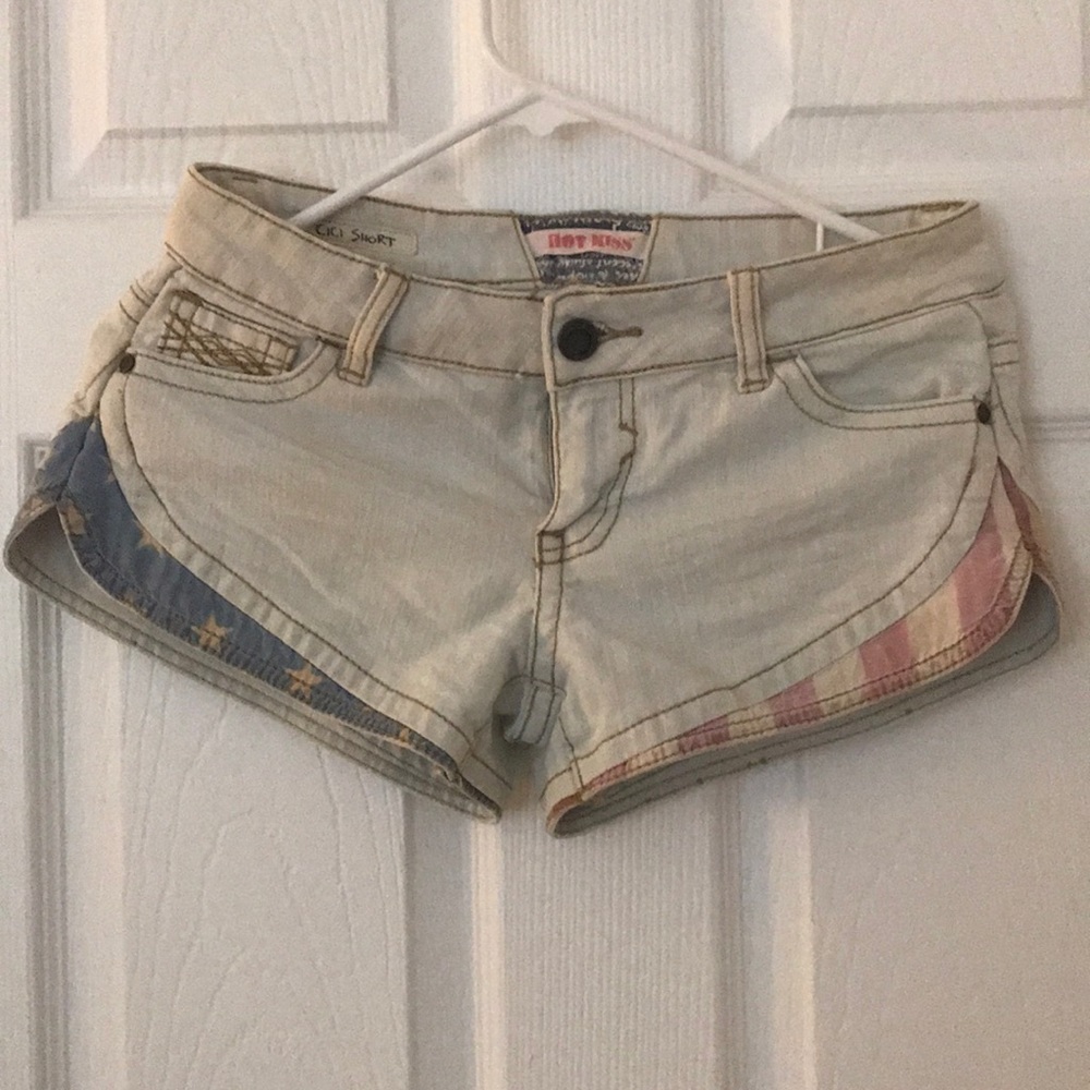 Patriotic jean shorts