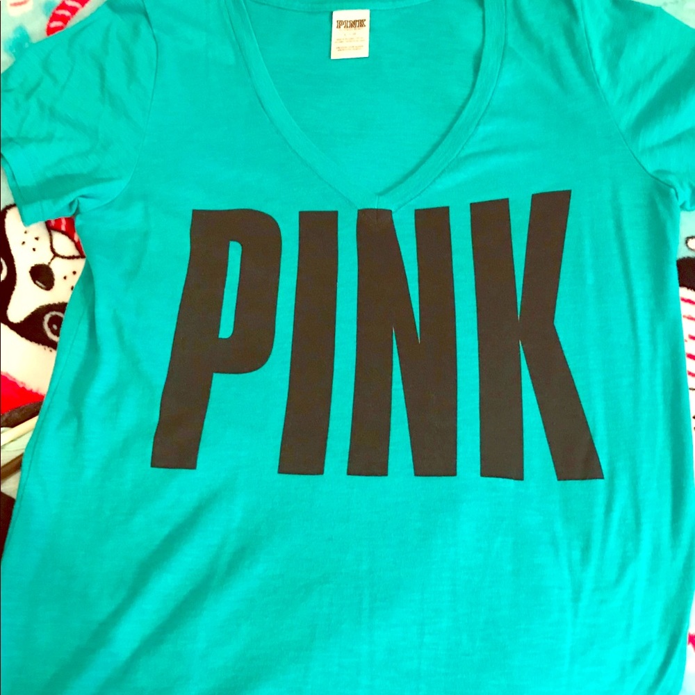 Teal Pink Tee Size Large