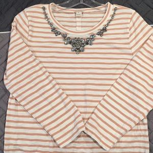 J. Crew jeweled crew neck shirt