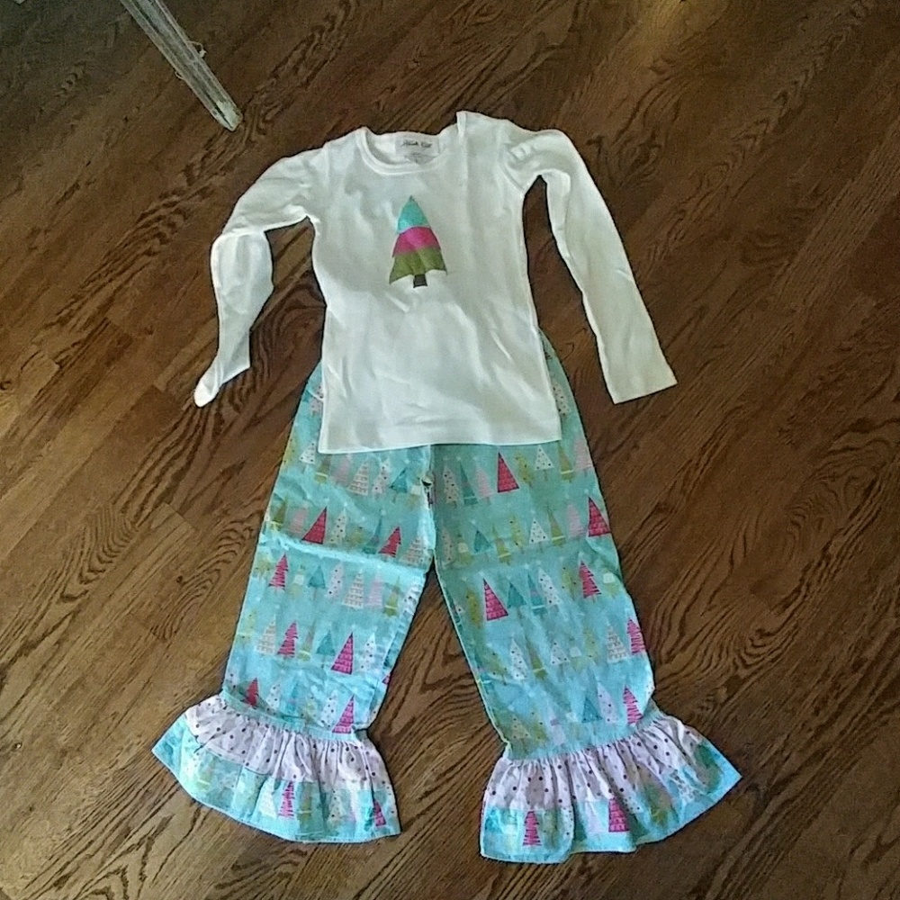 Hannah Kate Christmas pants and tee