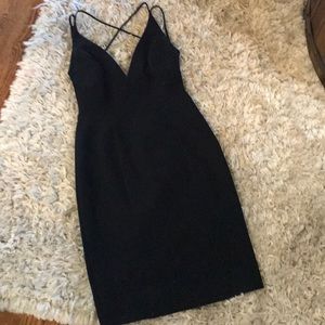 LULU’s BE-ALL TREND-ALL BACKLESS BLACK MIDI DRESS