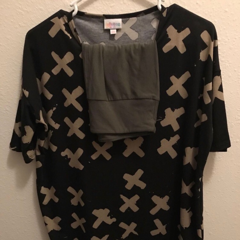 LuLaRoe XXS Irma  -OS olive leggings TRADE-