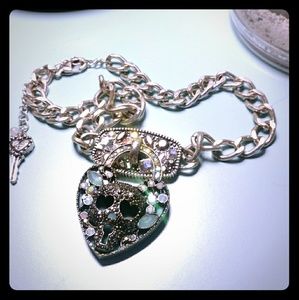 Betsy Johnson "Lady Lock" necklace