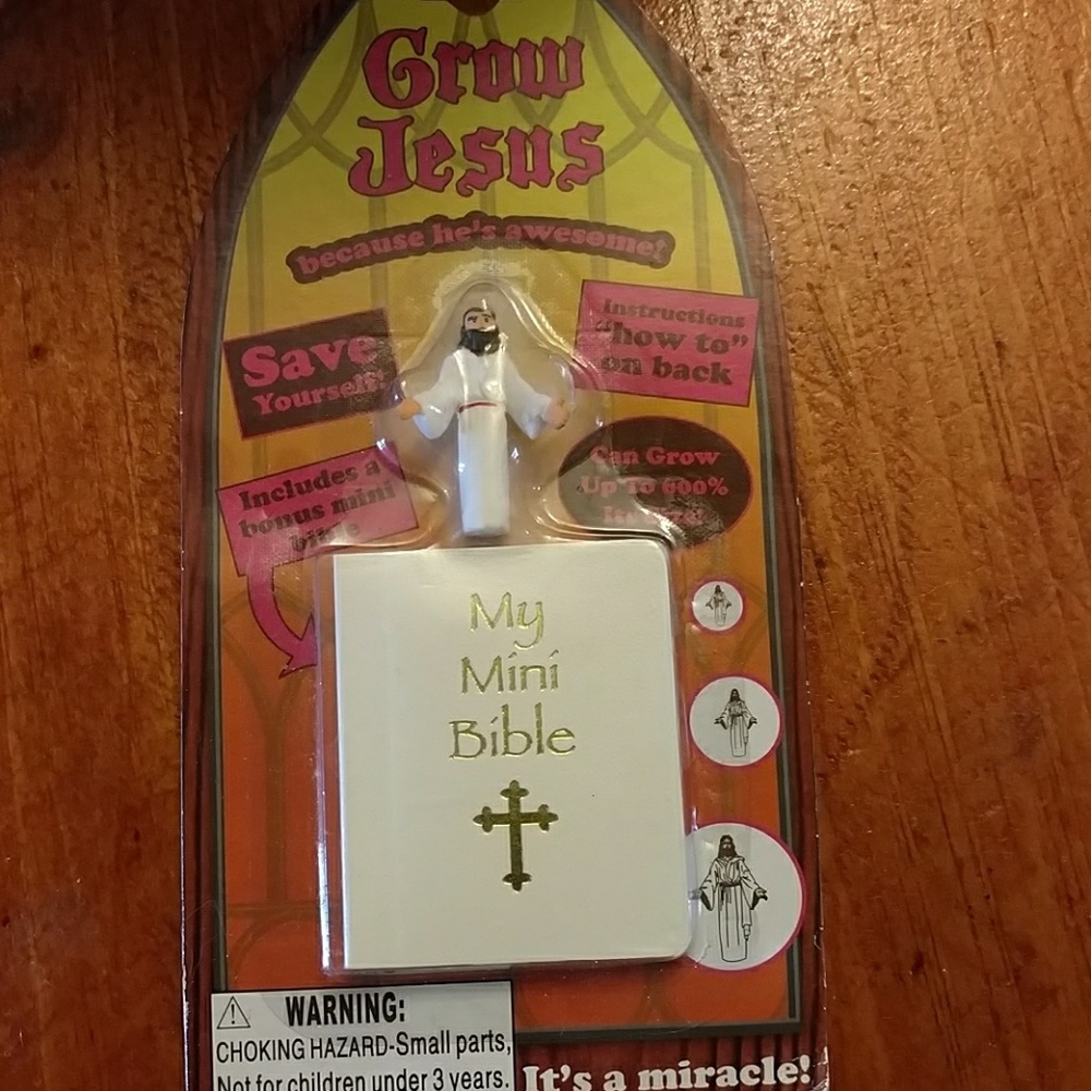 Grilled cheesus with mini Bible novelty gift