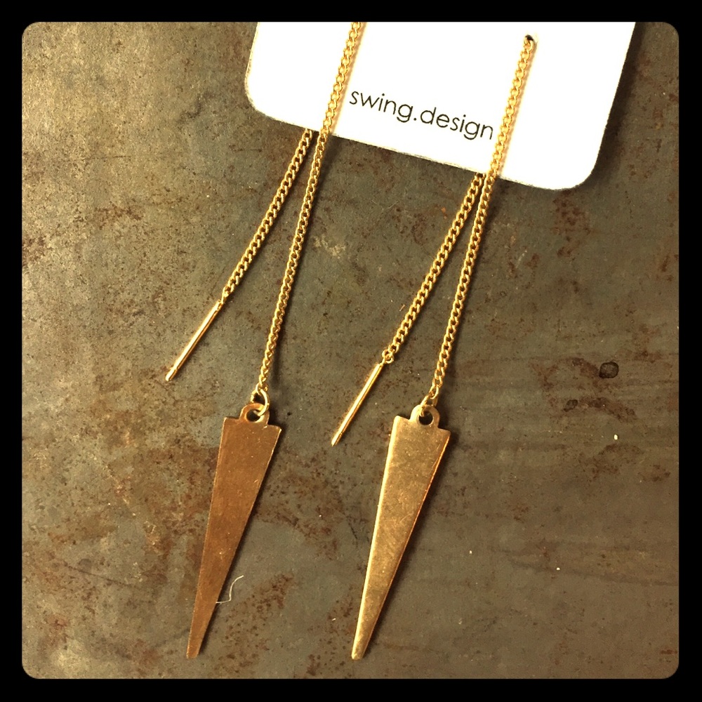 Gold drop earrings