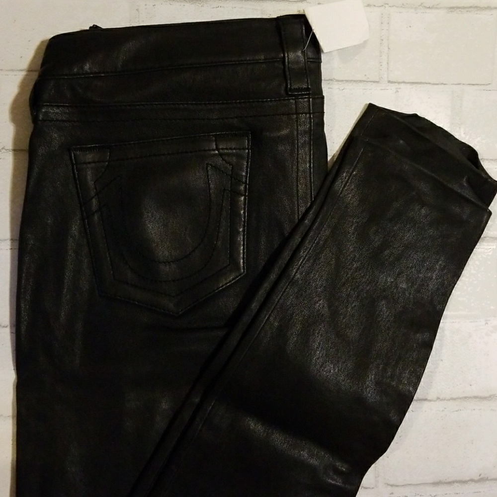 True religion leather pant