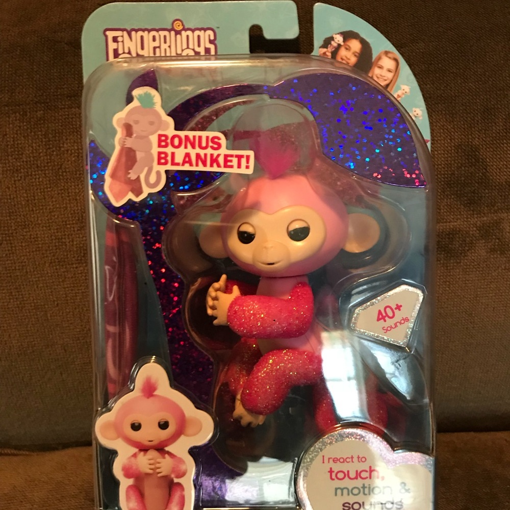 Rose the Pink Glitter Monkey: Fingerling by Wowwee