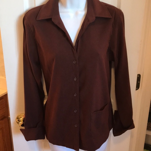 Harve Benard by Benard Holtzman Vegan Suede Blouse - Picture 1 of 4
