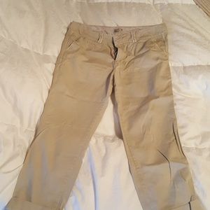 American Eagle slouchy roll up crop pants