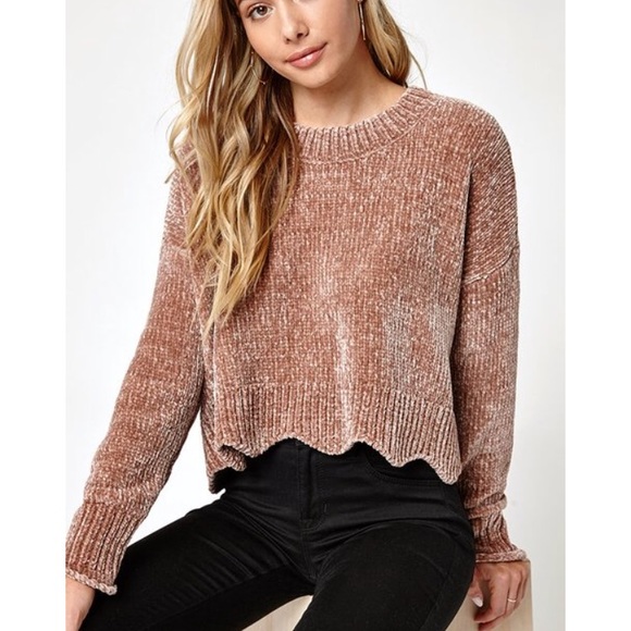 Chenille Crop Sweater Chenille Crop Sweater