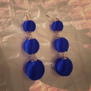 Royal Blue statement earrings