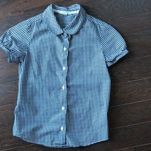 Lands End gingham checked top