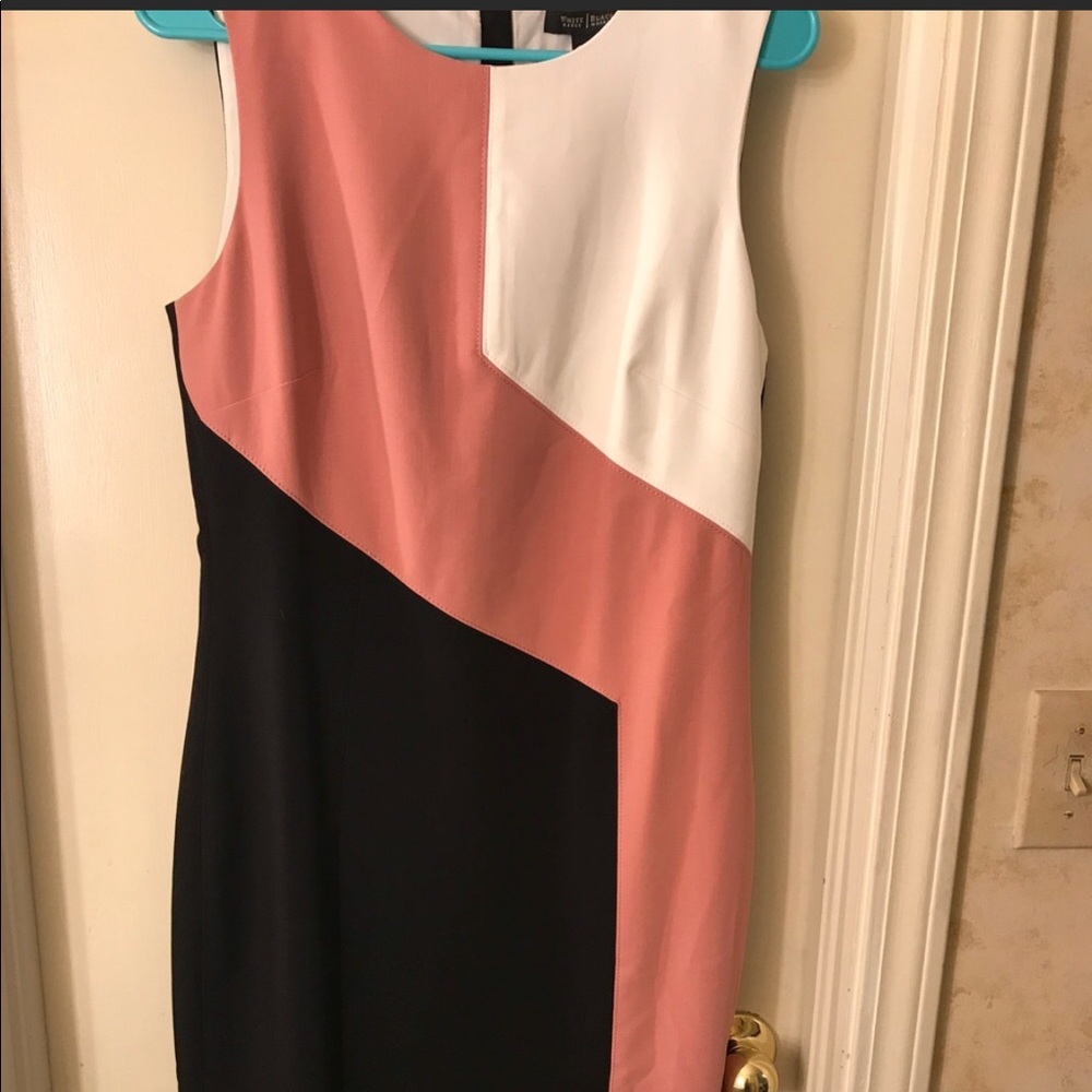 White House Black Market Color Block Dress NWOT