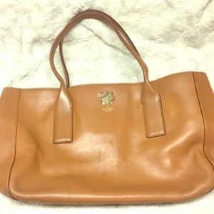 Katespade brown leather tote 👜
