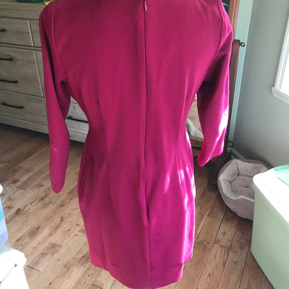 Taylor pink holiday long sleeved mini dress - Picture 2 of 3