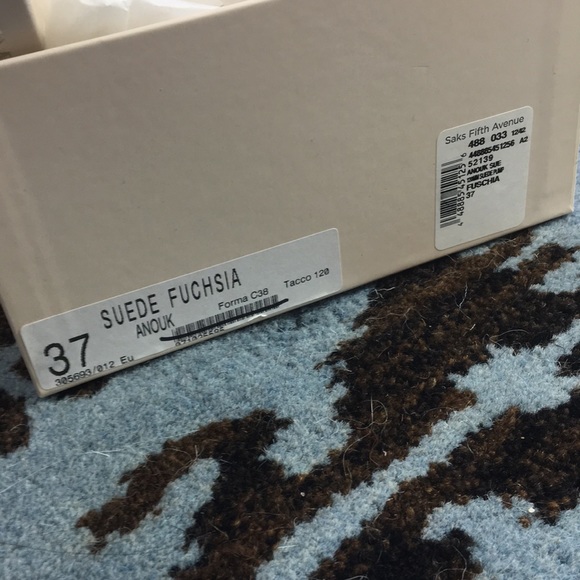 WORN ONCE! Jimmy Choo Pink Fuchsia Suede Anouk - Picture 6 of 8