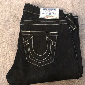 True Religion Black Skinny Jeans Size 28