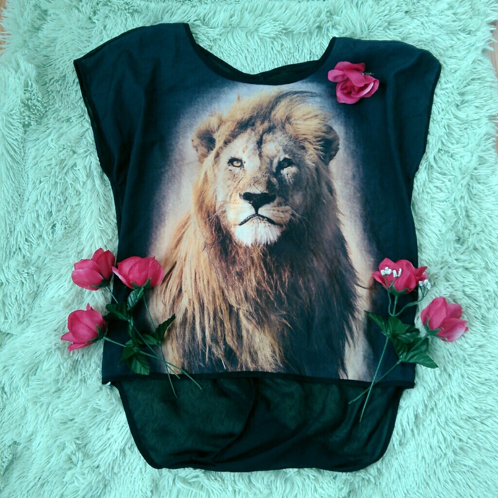 Drape Back Lion Blouse