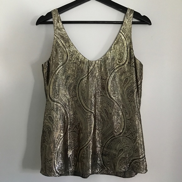 Gold Metallic paisley camisole - Picture 2 of 3