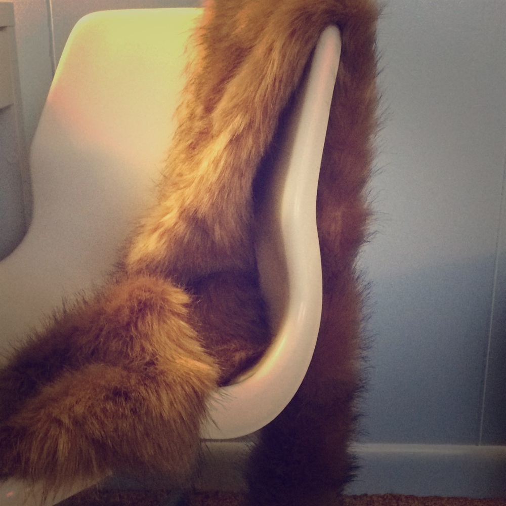 Faux fur shrug