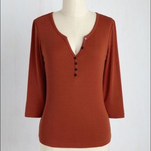 Modcloth rust-colored shirt - Picture 1 of 4