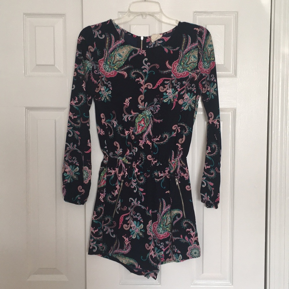 Paisley long sleeved romper