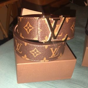 Authentic Damier and Monogram Louis Vuitton Belts