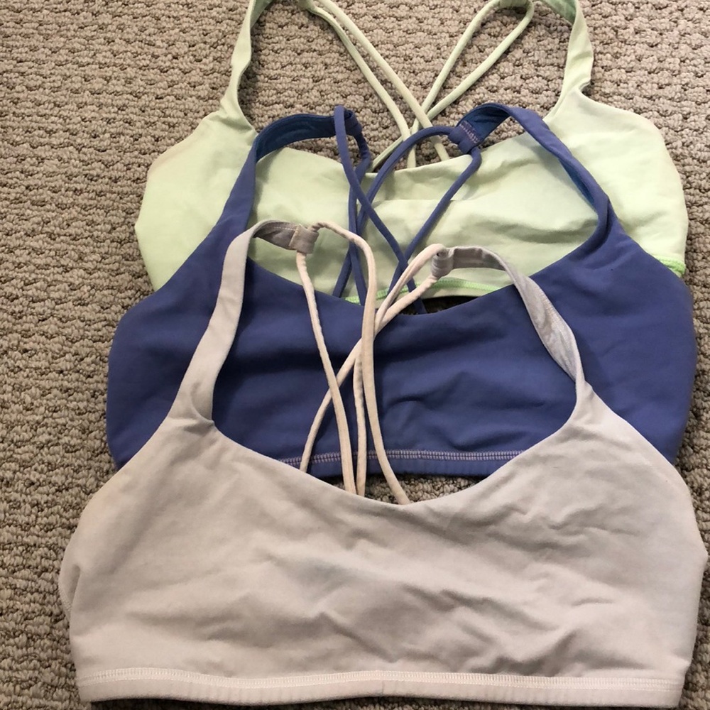 3 lululemon free to be bra -sz 8