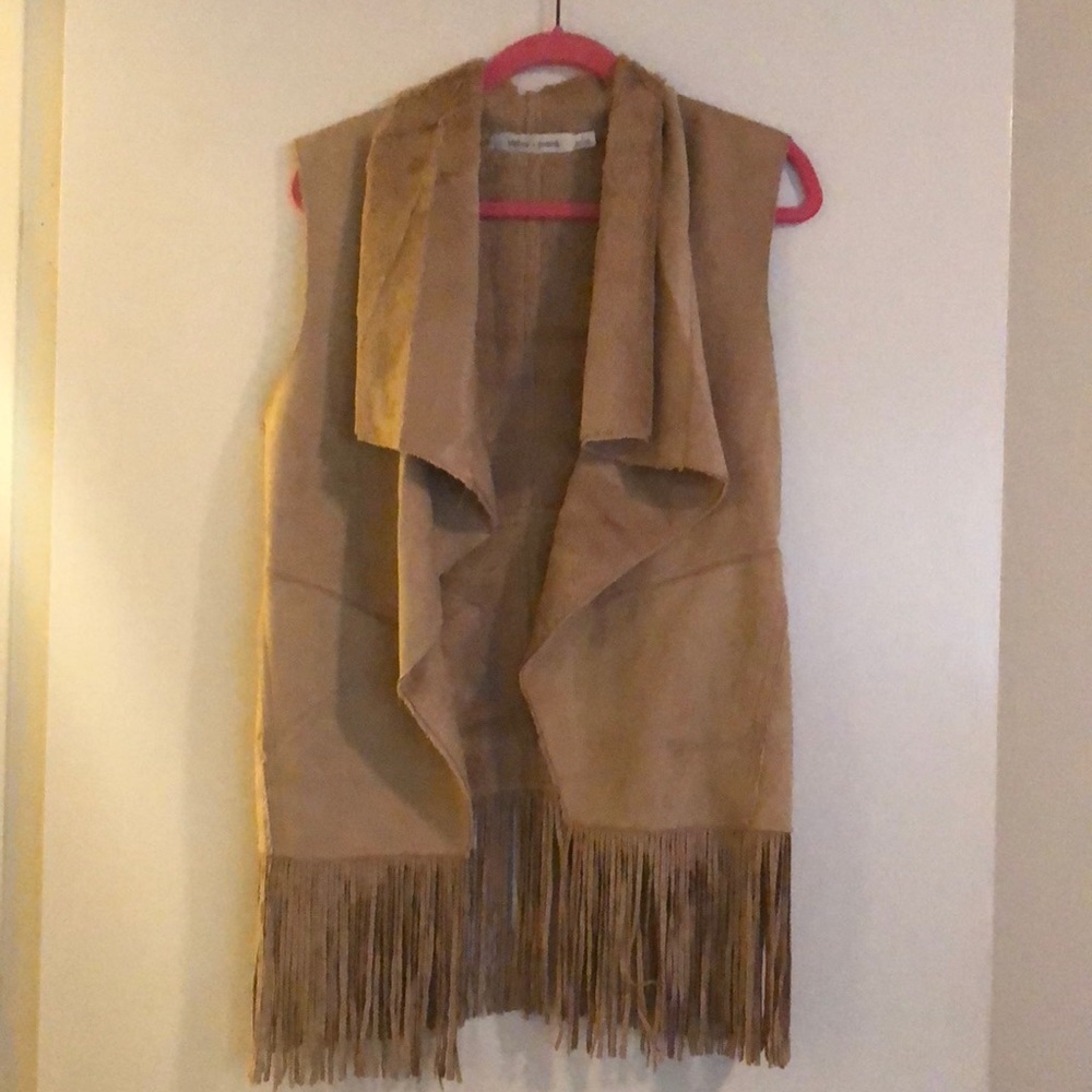 Suede fringe vest