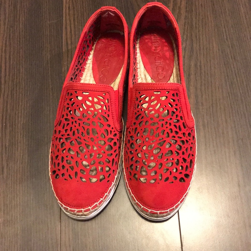 Jimmy Choo dawn laser perforated nubuck suede