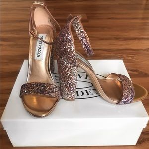 Steve Madden Rose Gold Sparkly Heels