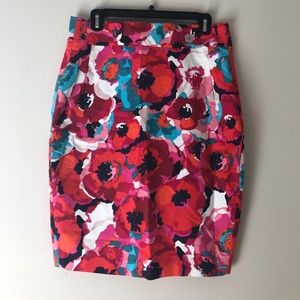 Colorful floral pencil skirt 12