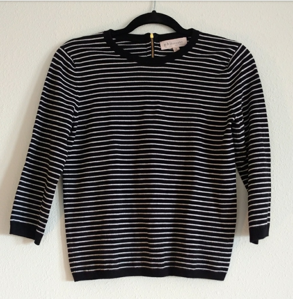 ❄ WINTER SALE ❄ Striped Shirt with Zipper Back