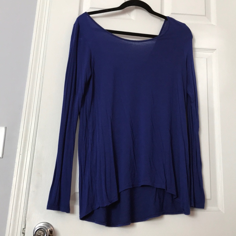 Blue long sleeve top