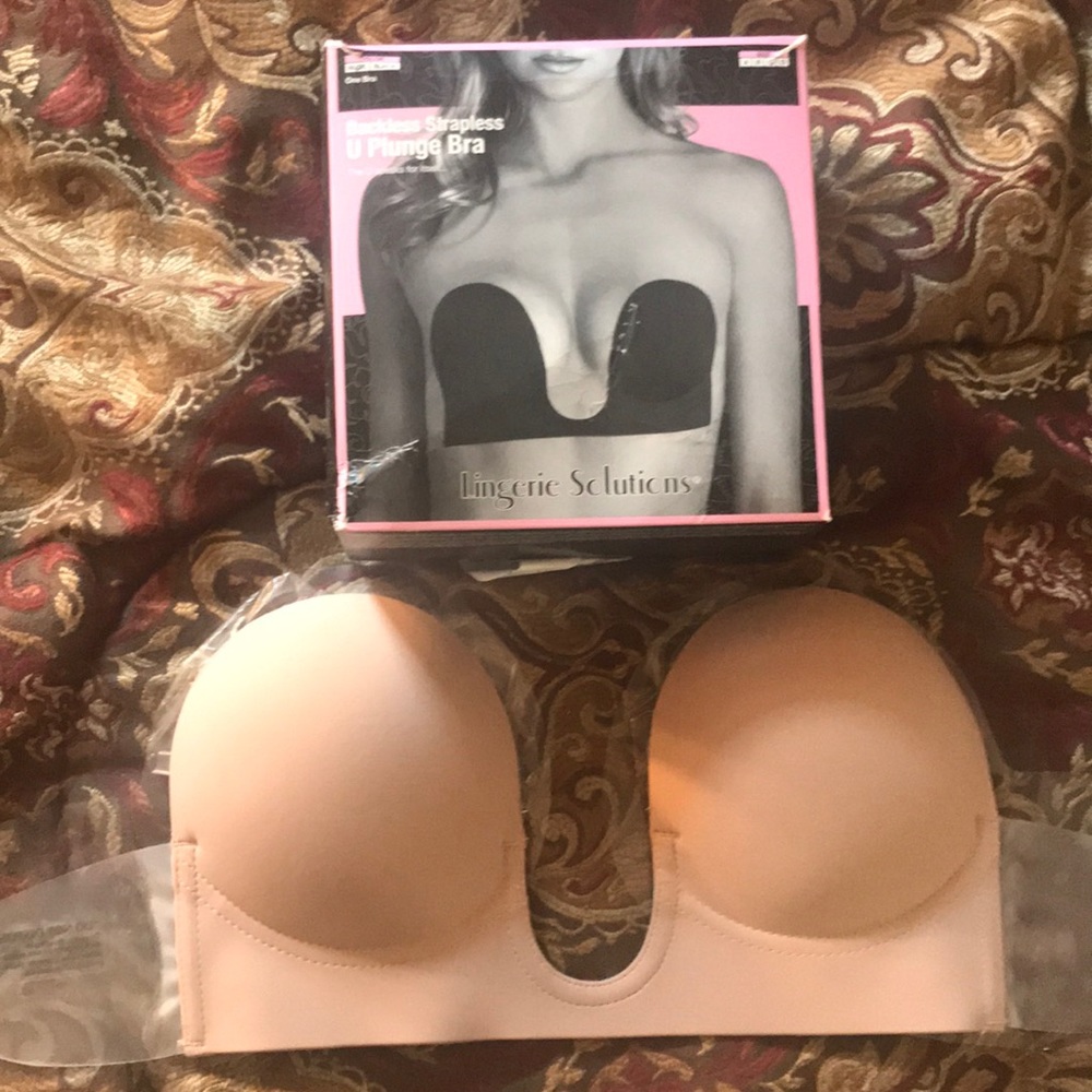 Backless, strapless, plunge bra