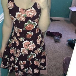French Grey Burgundy Arielle Knit Dress 