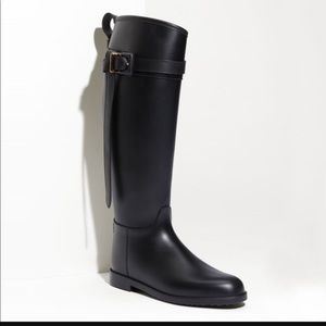 Burberry: Black Rascot Riding Rainboots