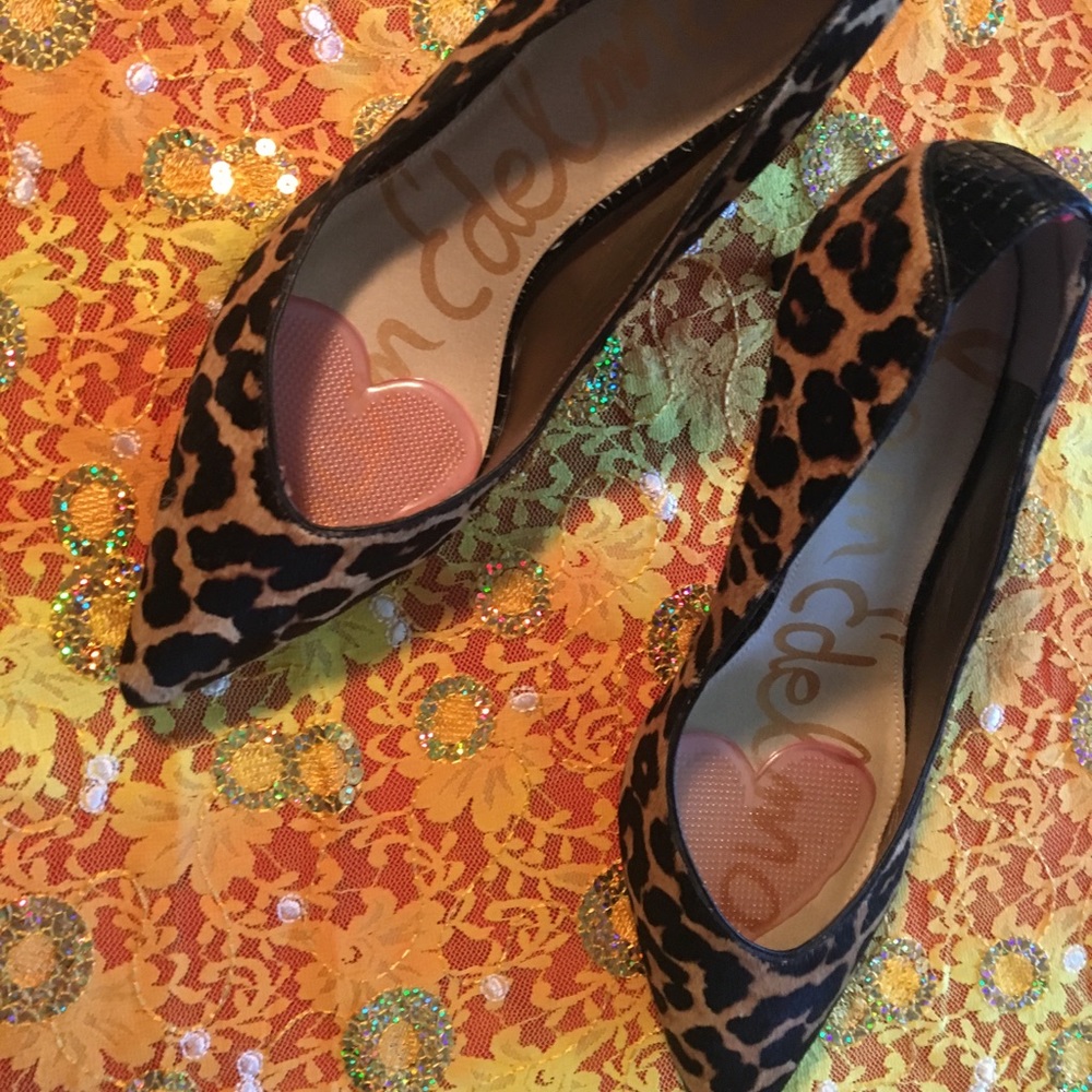 Sam Edelman Leopard Brahma heels
