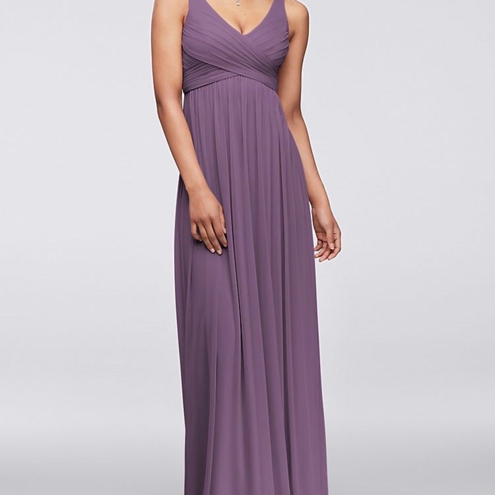 David's Bridal cowl back dress in Wisteria /size 4