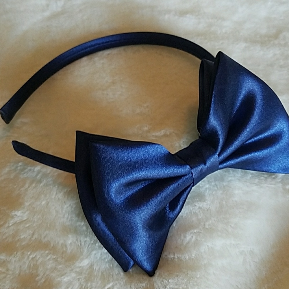 NEW Navy Blue Large Bow Headband