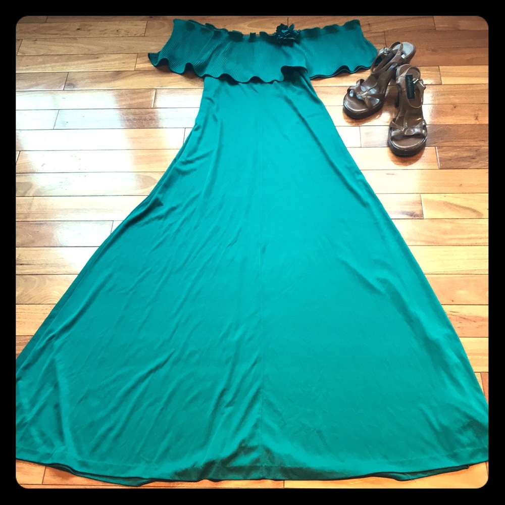 Vintage Teal/green gown.  Go retro this year!