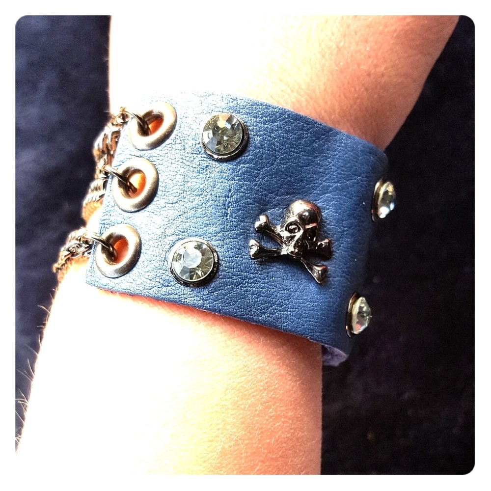 Punk/goth/pirate cuff bracelet.