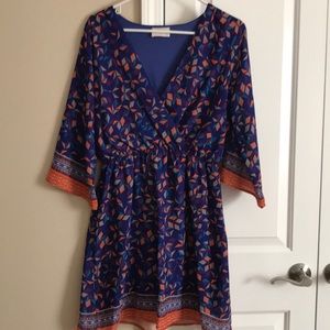 Geometric Wrap Dress