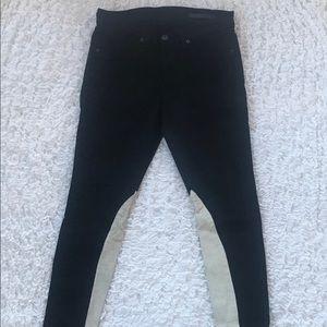 Rag and Bone Equestrian Denim w Leather Details