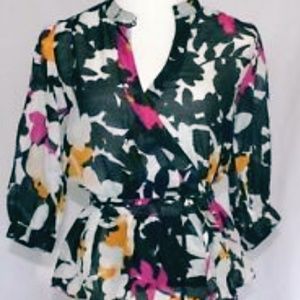 DVF Printed Wrap Blouse