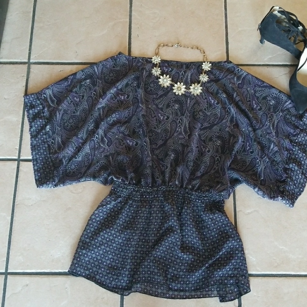 Miley Cyrus & Max Azria silky blouse