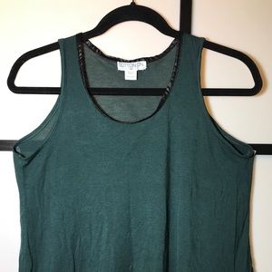 Leather Hem Tank
