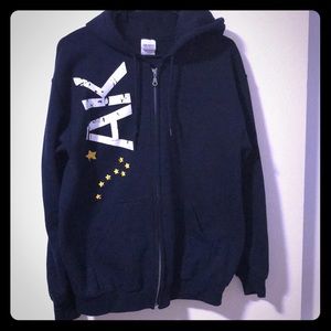 Alaska Navy Blue M zip up sweatshirt