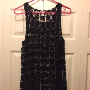 Forever 21 Black eyelet coverup Sm